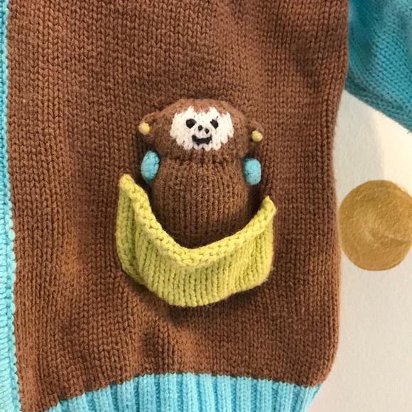 Zip up hoodie sweater with monkey ears - Picture 2 of 4